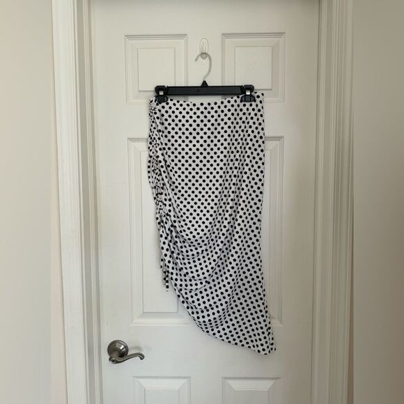 Black and white polkadotted express size medium skirt - Picture 1 of 5